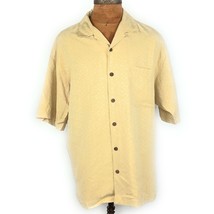 Tommy Bahama Size L Button Up Shirt 100% Silk Aloha Hawaiian Camp - £16.28 GBP