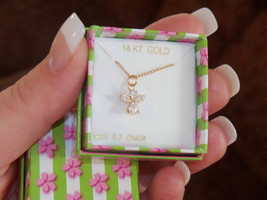 14K Gold Angel  Pendant w/ 14k Gold Filled Chain  NEW - £28.71 GBP