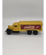 Coca-Cola Cast Iron Yellow Delivery Truck 8&quot; - $842.55 MXN