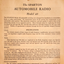 1931 Sparton Automobile Radio Model 40 Info Advertisement Catalog Page F20B - $19.99