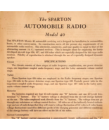 1931 Sparton Automobile Radio Model 40 Info Advertisement Catalog Page F20B - $368.75 MXN