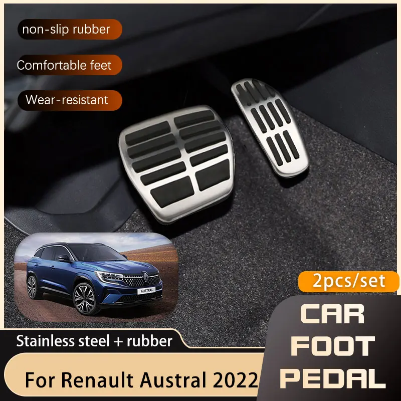 Car Pedals Cover For Renault Austral 2022 2023 Gas Fuel Brake Accelerator - $20.44+