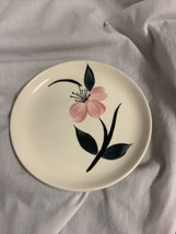 Stetson China Bread Butter Plate Mid Century Modern White And Pink Flowe... - $4.80