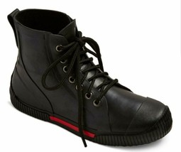 Art Class Boys’ Black High Top Waterproof Niam Rubber Rain Sneaker Boots... - $15.00