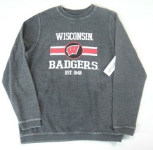 Wisconsin Badgers Mens Gray Rally Corduroy Crew Long Sleeved Boxercraft  New - £15.81 GBP