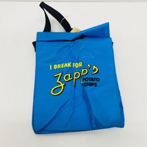 Vtg Zapps potato chip lunch bag Giveaway blue I brake for zapps New Orleans - £9.62 GBP