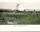 Vtg Postcard 1907 Firing Cannon Navy Yard, Pensacola Florida Hand-Colore... - £26.42 GBP
