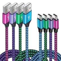 4Pack Usb C Fast Phone Charger 3Ft 3Ft 6Ft 6Ft Type A To Type C Charging Cable A - £13.33 GBP