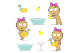 Bathroom clipart, Pampering clipart, Spa girls clipart, Characters clipart - £2.39 GBP