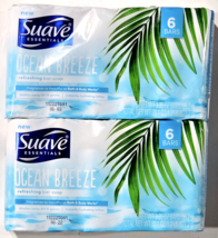 2 Pack Suave Essentials Ocean Breeze Refreshing Bar Soap Wash Dirt 12 Bars Total - £17.22 GBP