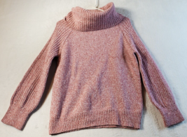 Nine West Sweater Womens Size Medium Pink 100% Polyester Long Sleeve Turtleneck - £13.09 GBP
