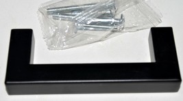 10 Pack Square Bar Matt Black Drawer Pull 3.5 inch LSJ12BK76 3 inch Center - £10.16 GBP