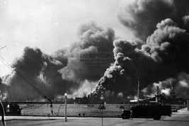 Uss Shaw Burning In Drydock During Pearl Harbor Attack WW2 4X6 Photo Postcard - £6.50 GBP