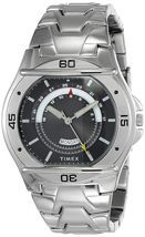 TIMEX  Stainless Steel Analog Men&#39;s Watch (Grey Dial Silver Colored Strap) - £95.91 GBP