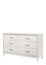 63" White Solid and Manufactured Wood Six Drawer Double Dresser - $15,739.30 MXN