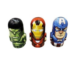 Marvel The Tin Box Company Marvel Comics Avengers Head Shaped Tin Banks (3pc Set - £36.92 GBP