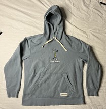 Life Is Good Hoodie Men’s Size Medium Blue Iron Man Golf Pullover Sweats... - $16.00