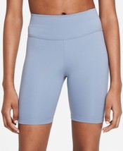 Nike Womens Logo Waist Bike Shorts Color Ashen Slate Blue Size S - £35.04 GBP