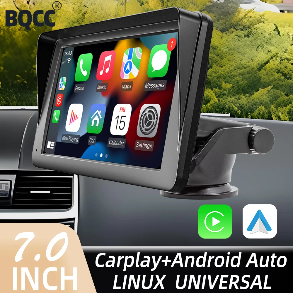 BQCC CarPlay Android Auto Car Radio Multimedia Video Player 7inch Portable Touch - £53.33 GBP+