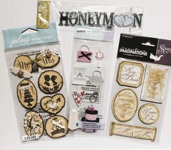 Scrapbooking Stickers Wedding Honeymoon 4 Pack Lot Embellishments Chip b... - £7.86 GBP