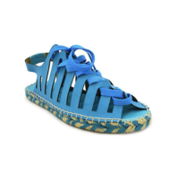 Jacobies Beverly Hills Women&#39;s Sandals Shoes Roco Sky Blue Espadrille SZ... - $22.50