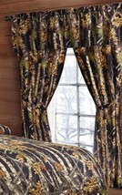 “The Woods©” Black Licensed Curtain 5 Piece Camo Curtains Valance Tiebacks - $28.71