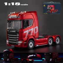 RC Semi Trailer Truck Construction Car Transport Hauler 4WD On Road Tran... - $199.99