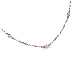 Sterling Silver Cubic Zirconia Station Dainty + - £51.70 GBP