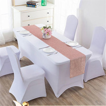 2pcs 12&quot;x108&quot; Glitter Table Runner Wedding Party Hotel Banquet Home Tabl... - £18.86 GBP