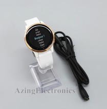 Garmin Vivoactive 4S GPS Smartwatch White w/ Rose Gold Bezel READ - $89.99