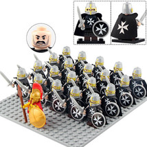 21pcs Medieval Hospitaller Knights Army Soliders Custom Minifigure Bricks Toys - £21.32 GBP