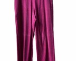 Talbots Pull On Pants Women Medium Hot Pink Velveteen Wide Leg Barbiecor... - $19.84