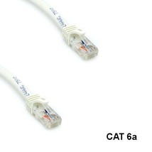 Kentek White 50ft Cat6A UTP Cable 24AWG 600MHz RJ45 Ethernet Router Pure... - £37.89 GBP