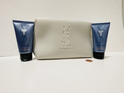 YSL YVES SAINT LAURENT Y After Shave Balm & Shower Gel 1.6oz / 50ml & Pouch Set - $54.99