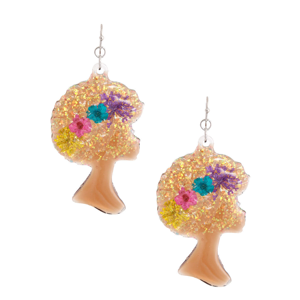 Primary image for Brown Afro Flower Earrings