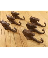 6 Horse Head Key Hooks Towel Hat Coat Hanger Rustic Cast Iron Antique Style Farm - $33.99