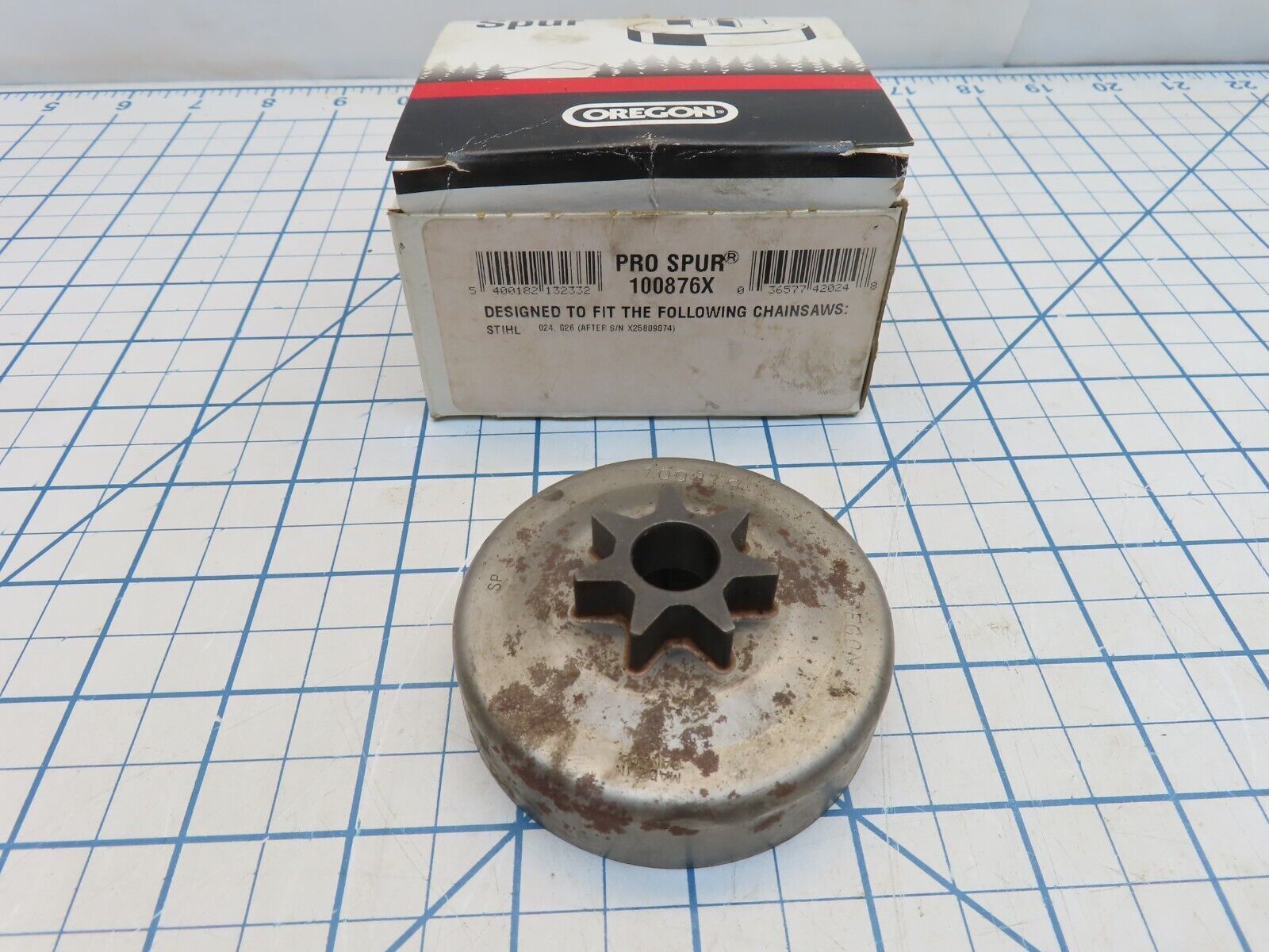 Oregon 100876X 1000876 Clutch Drum Chainsaw Sprocket Spur .325-7 Fitment... - $15.46