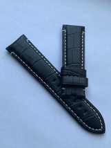 for Panerai black leather watch strap band PAM 22mm Without clasp - £18.47 GBP