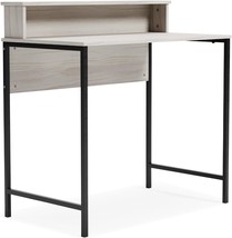 Signature Design By Ashley Bayflynn Modern Home Office Desk, White &amp; Black - £62.54 GBP