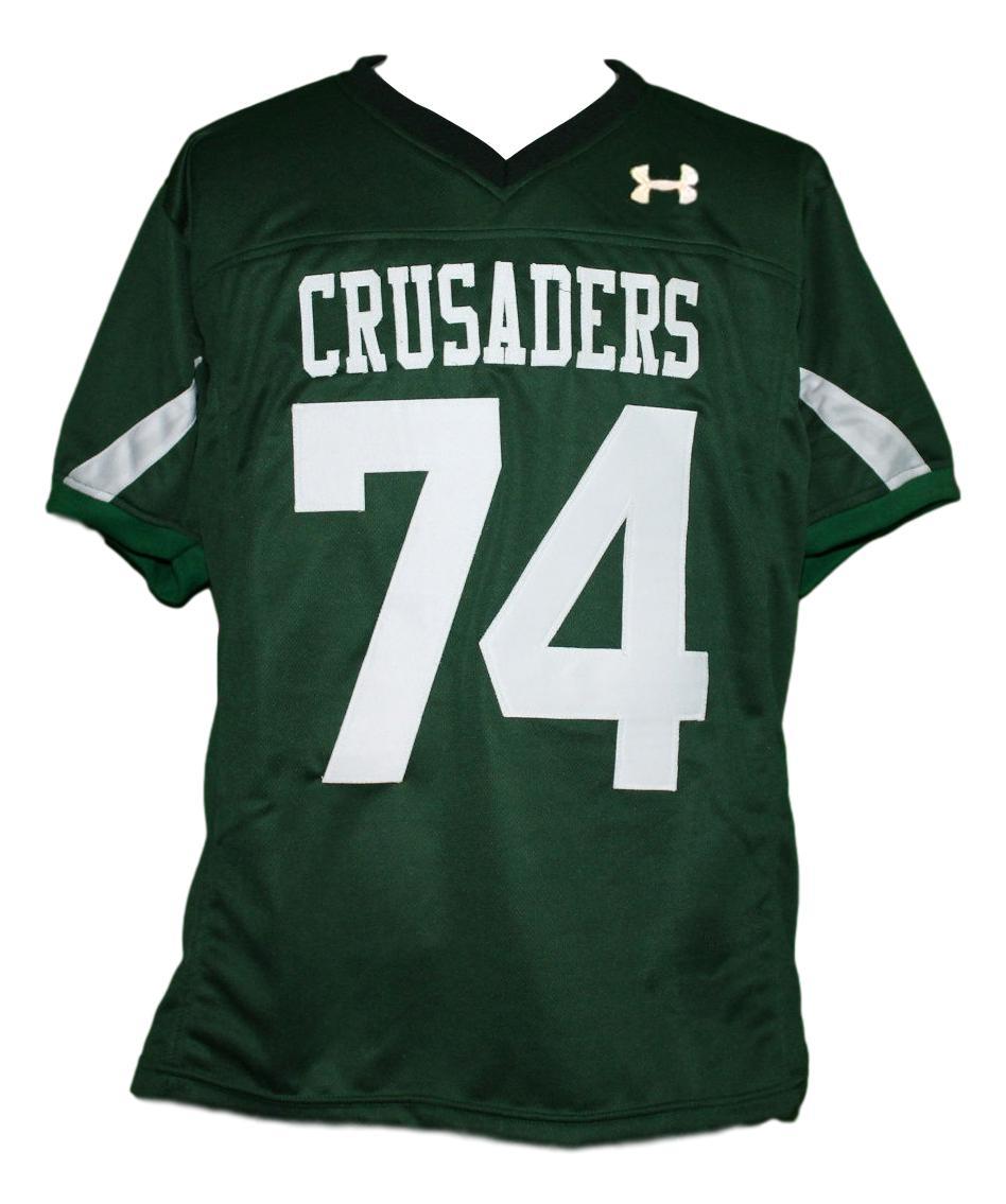 #74 crusaders the blind side movie michael oher football jersey green any size