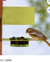 Mosaic Birds Cottage Bird Feeder Lime Green New In Box - $22.13 CAD