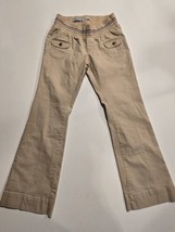 Old Navy Maternity-Stretch-Small-Pants- Khaki Tan-Cotton Blend-Pockets - $18.32