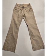 Old Navy Maternity-Stretch-Small-Pants- Khaki Tan-Cotton Blend-Pockets - $18.32