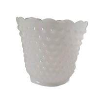 Vintage Fire King Oven Ware Milk Glass Hobnail Bowl/Vase USA 4 1/2 In Tall - $14.85