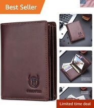 Large Capacity Genuine Leather Bifold Wallet/Credit Card Holder for Men ... - $63.08