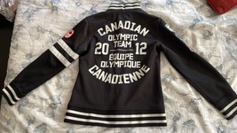 London 2012 Canadian Olympic Team Black Jacket Track Hudson Bay co. girls sz 14 - £19.14 GBP