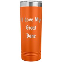 Love My Great Dane v4-22oz Insulated Skinny Tumbler - Orange - £25.95 GBP
