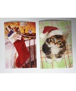 American Greetings Puppy Kitten Stocking Christmas Cards 22 Cards 30 Env... - $201.97 MXN