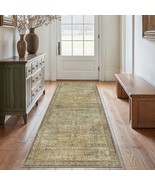 Genimo 2X5 Hallway Runner Rug, Machine Washable Boho Vintage, Taupe/Brown - $862.75 MXN