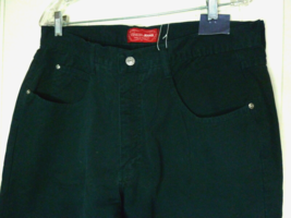 Venezia Jeans Women&#39;s Size 16 Green Denim Straight leg Pants High Rise - £21.55 GBP